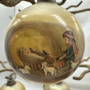 6 Vintage Coby Merry Christmas Nativity Ornaments Little Drummer Boy - Box⬇️